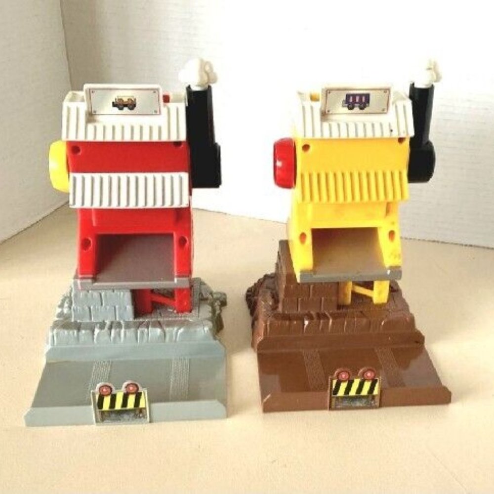 Fisher Price GeoTrax Sawmill Log Loader & Coal Mine Loader Replacement Set Bundl